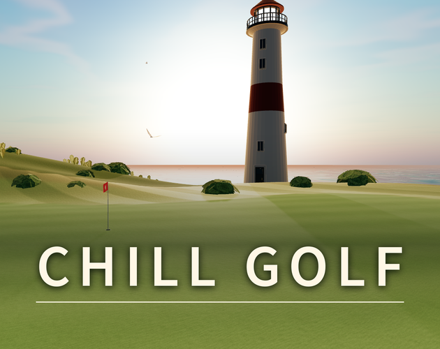 灯台のある海辺のゴルフコース。Chill Golfのタイトル画像